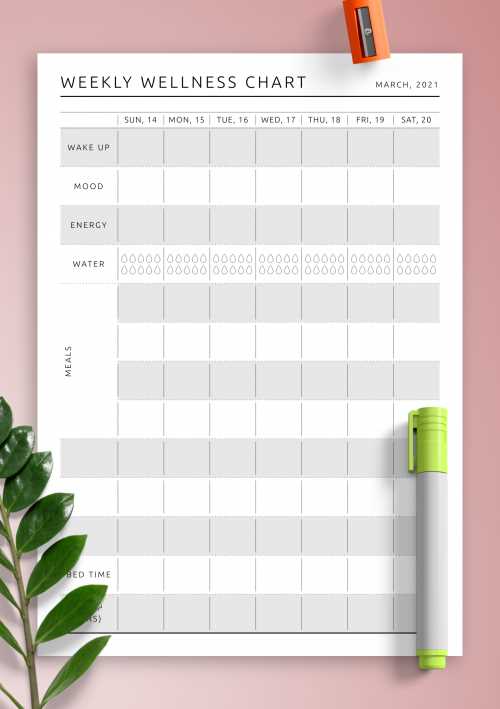 health calendar template