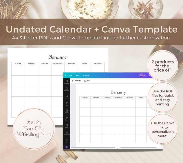 easy to use calendar template