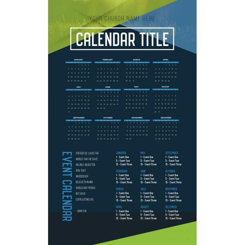 church event calendar template