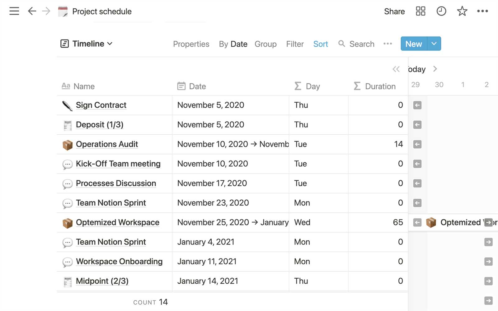 workback calendar template