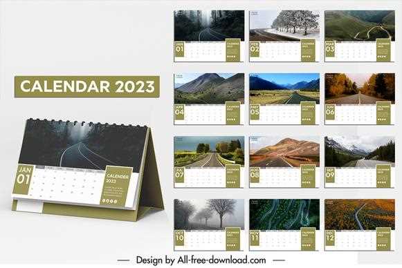 free calendar psd template download