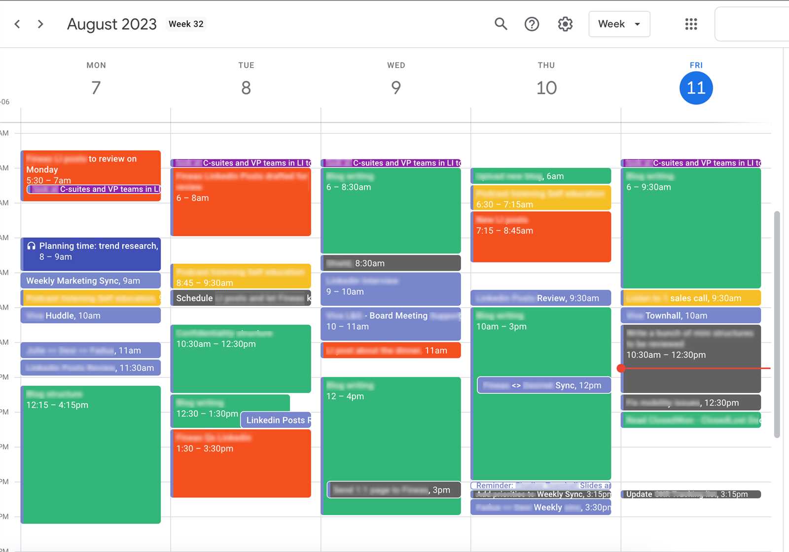 admin calendar template