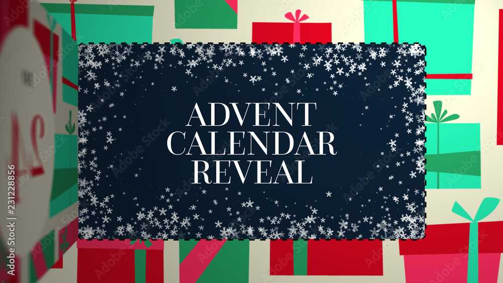 advent calendar reveal template