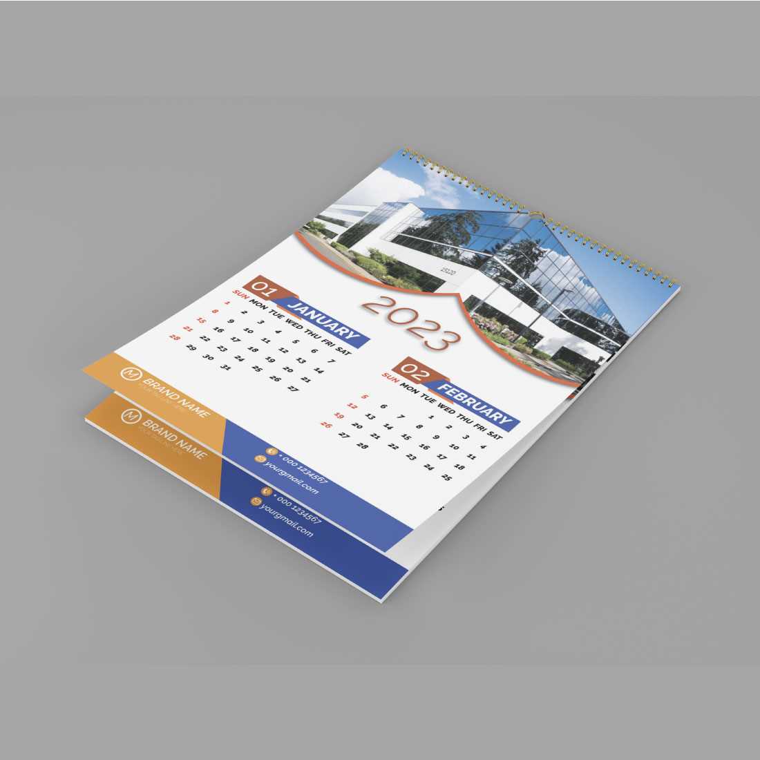 wall calendar design template