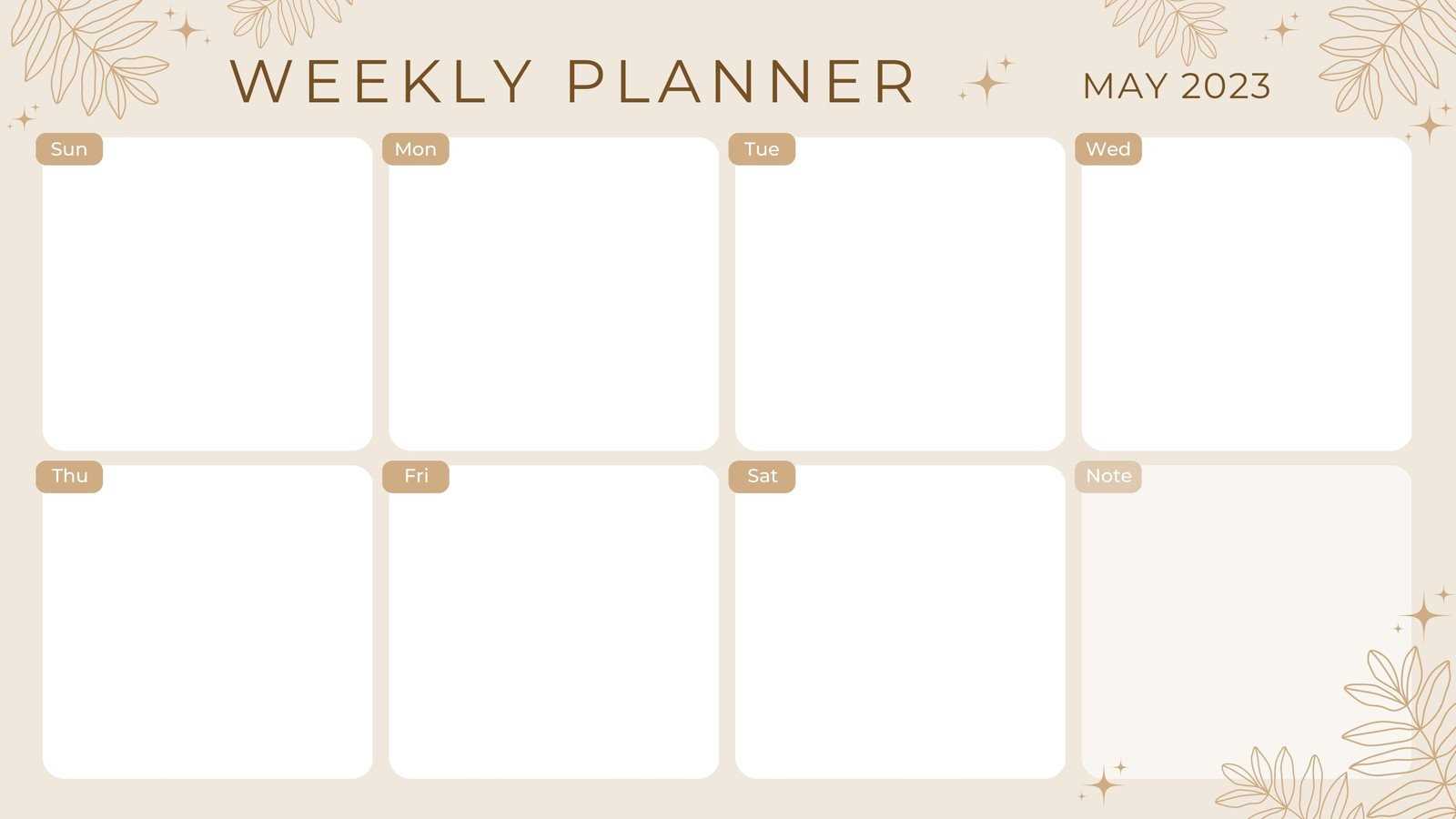 week of calendar template