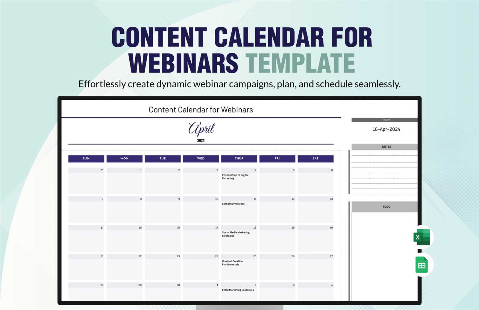 webinar calendar template