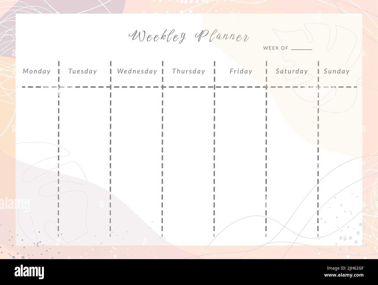 week of calendar template