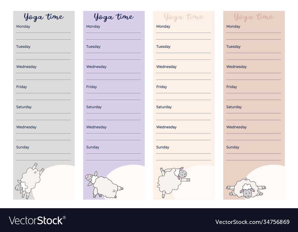 weekly calendar template cute