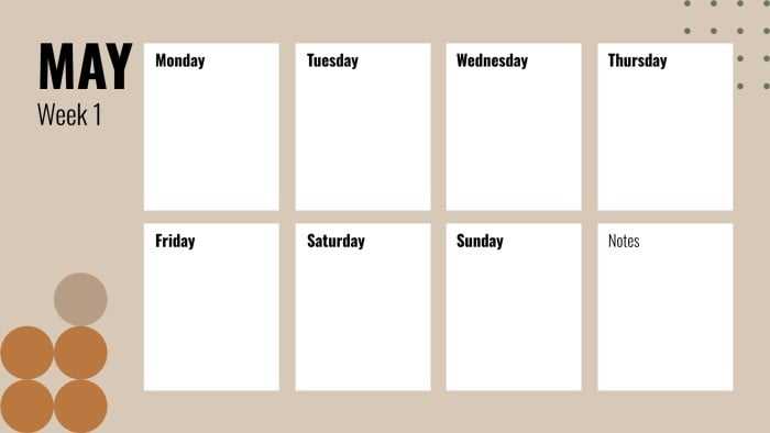 weekly marketing calendar template