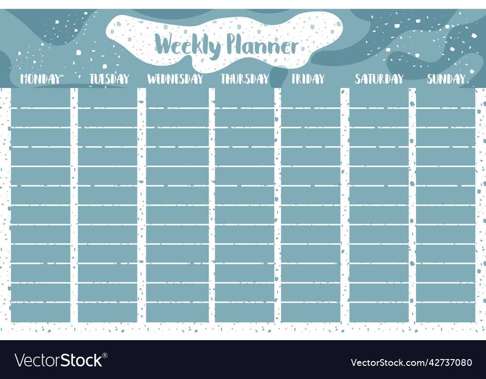 weekly meeting calendar template