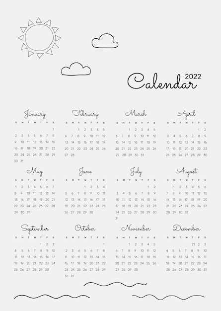 winter calendar template