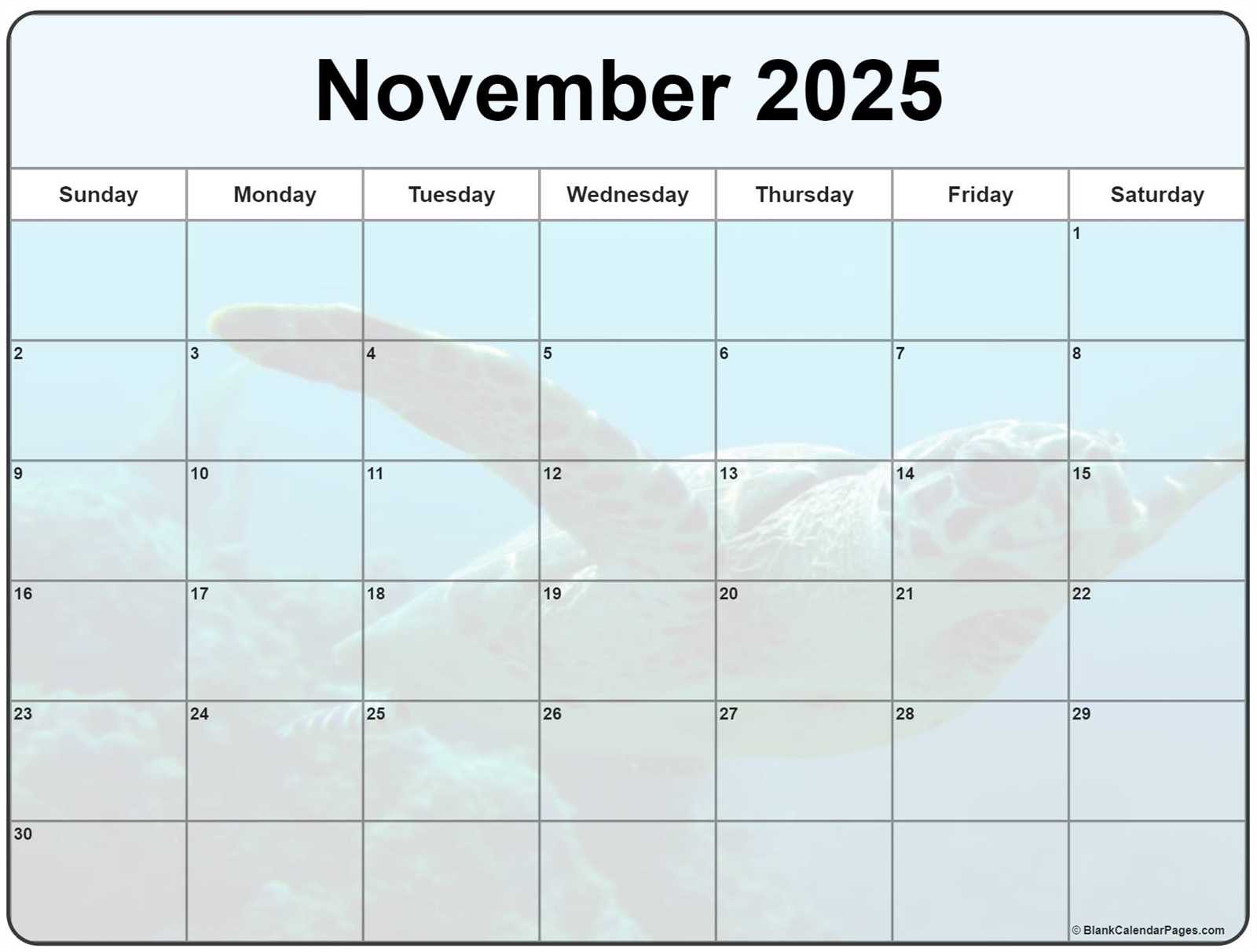 calendar templates november 2025