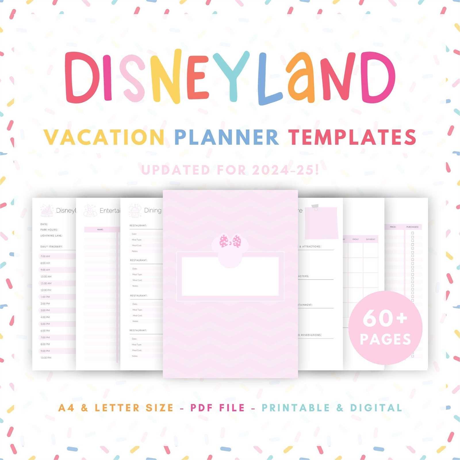 disney planning calendar template