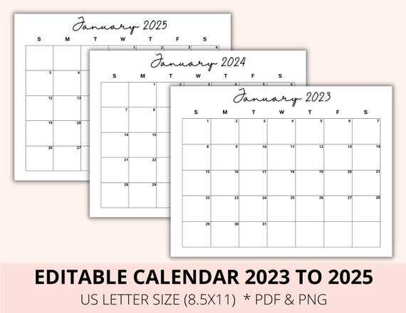 2025 24 calendar template