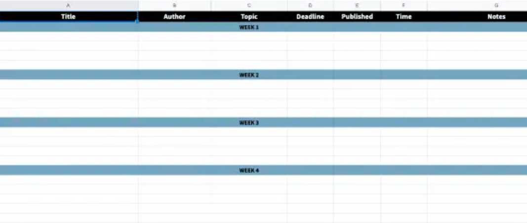 coverage calendar template