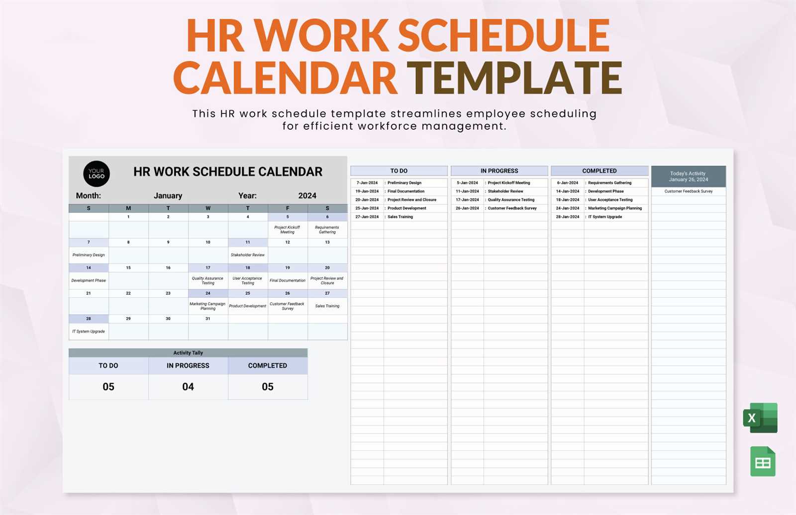 work vacation calendar template