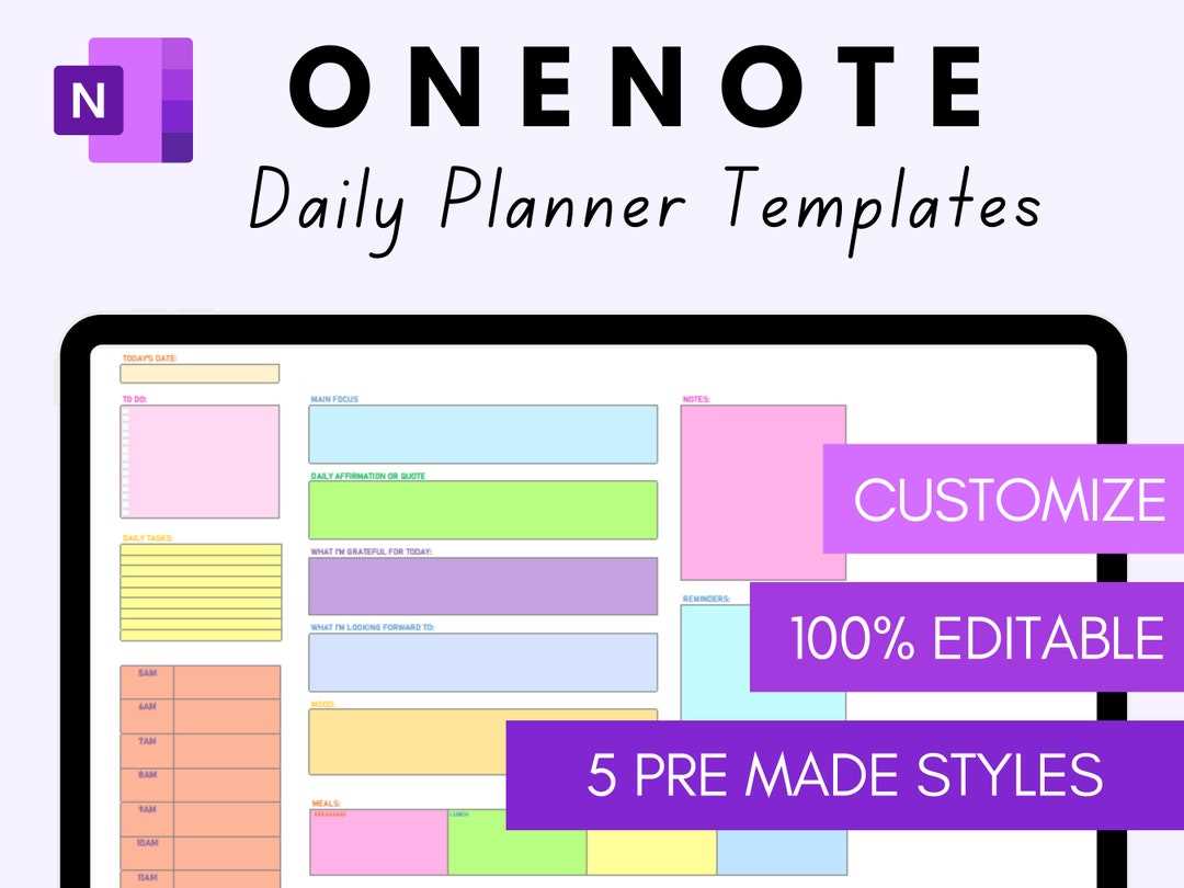 calendar template for onenote