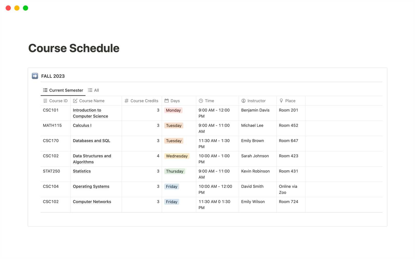 notion monthly calendar template