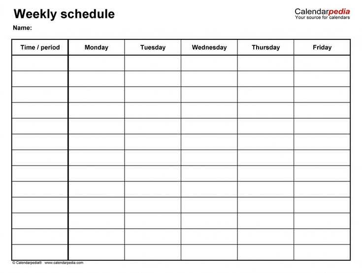 course calendar template