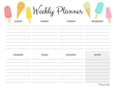 weekly calendar template pages