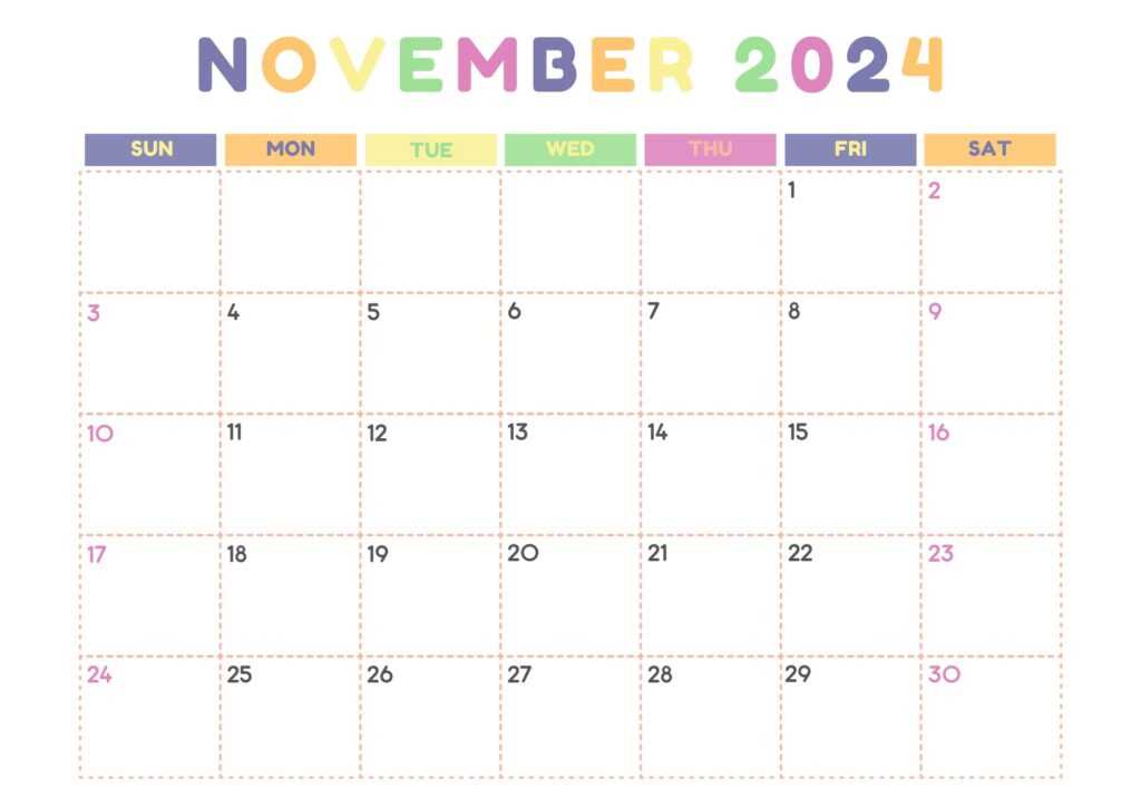 calendar template 2025 november