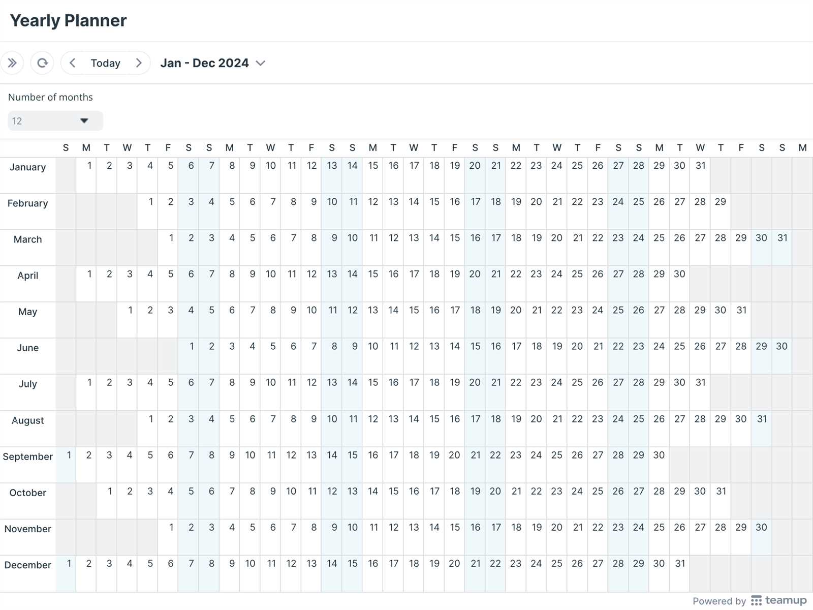 long range calendar template