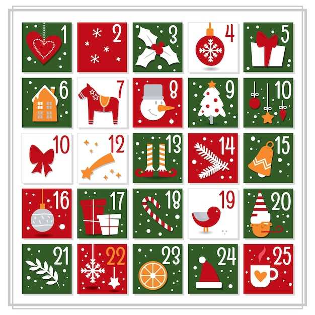 advent calendar printable template