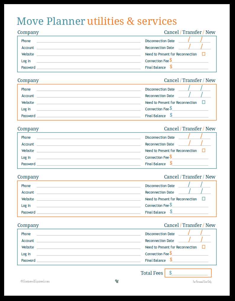 moving calendar template