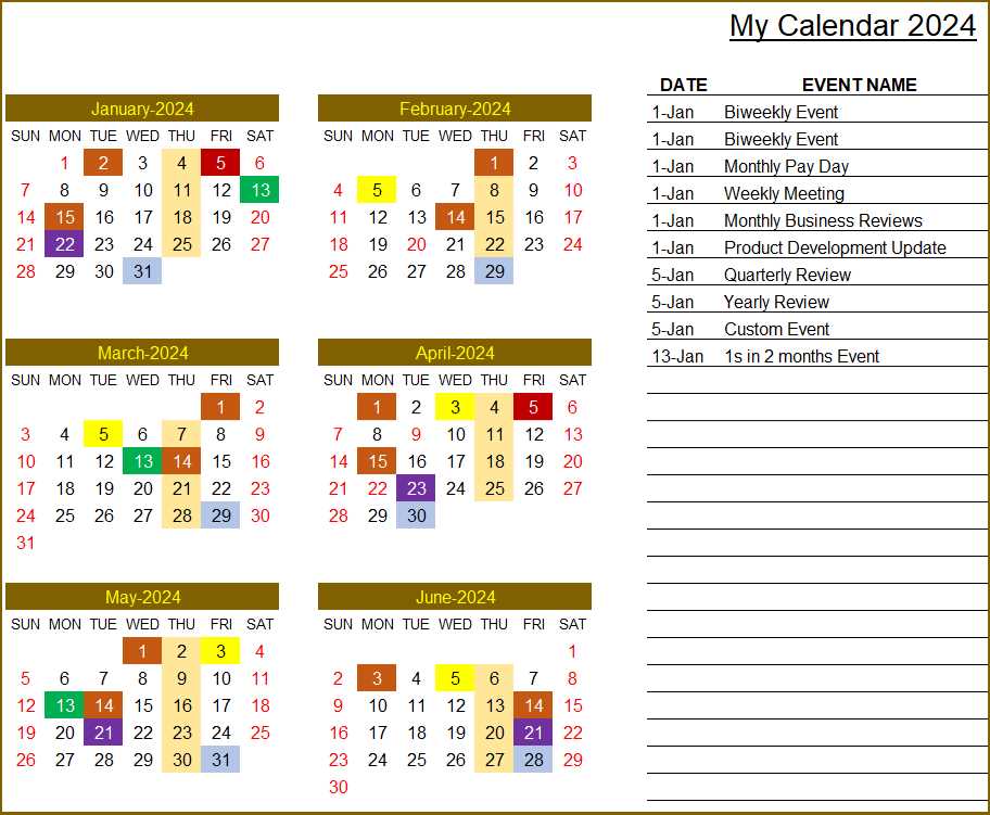 xls calendar template