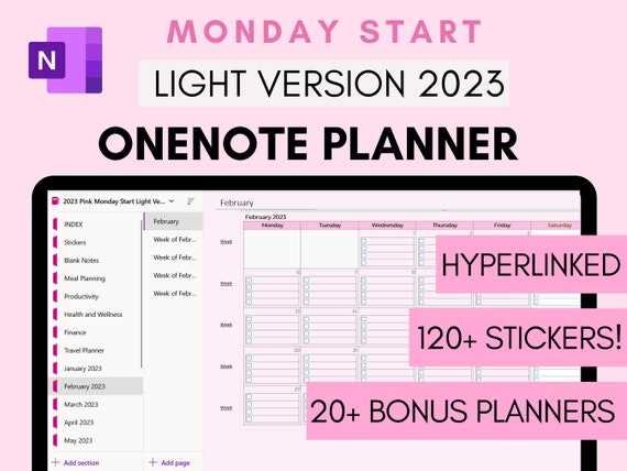 calendar template for onenote