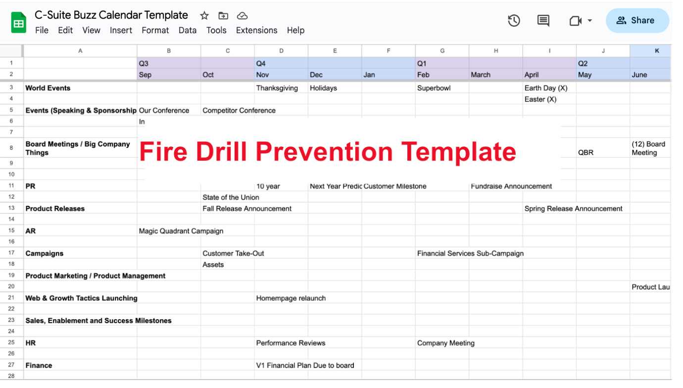 meeting schedule calendar template