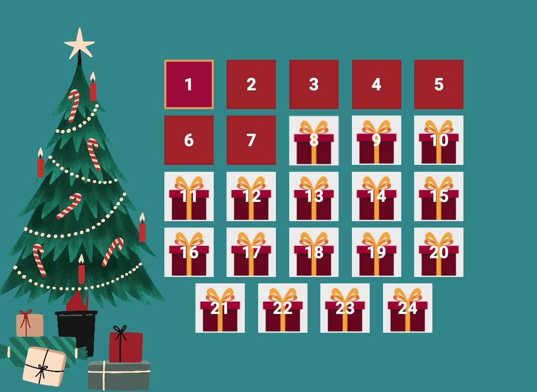 virtual advent calendar template