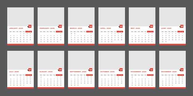 vertical calendar 2025 template