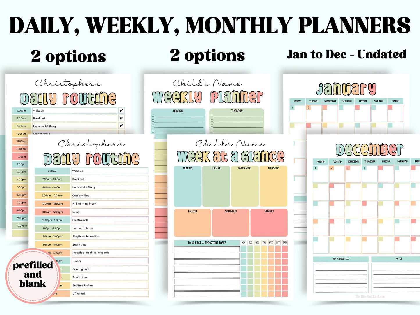 monthly chores calendar template