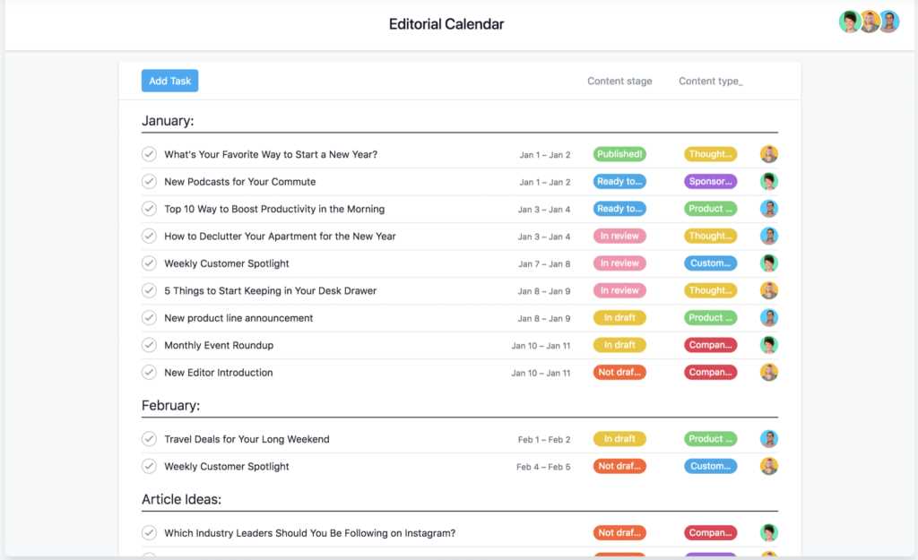 campus editorial calendar template