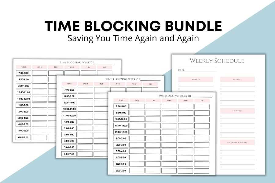 free time blocking calendar template