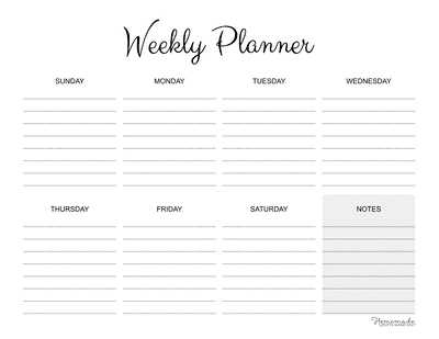 weekly calendar template download