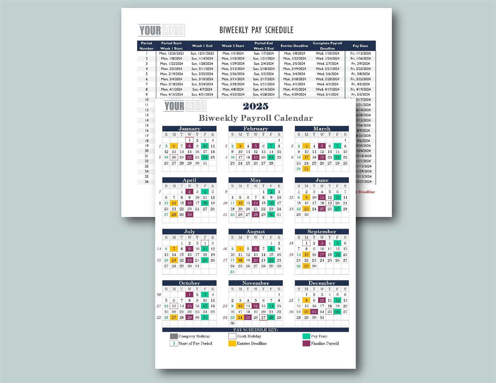 adp 2025 payroll calendar template