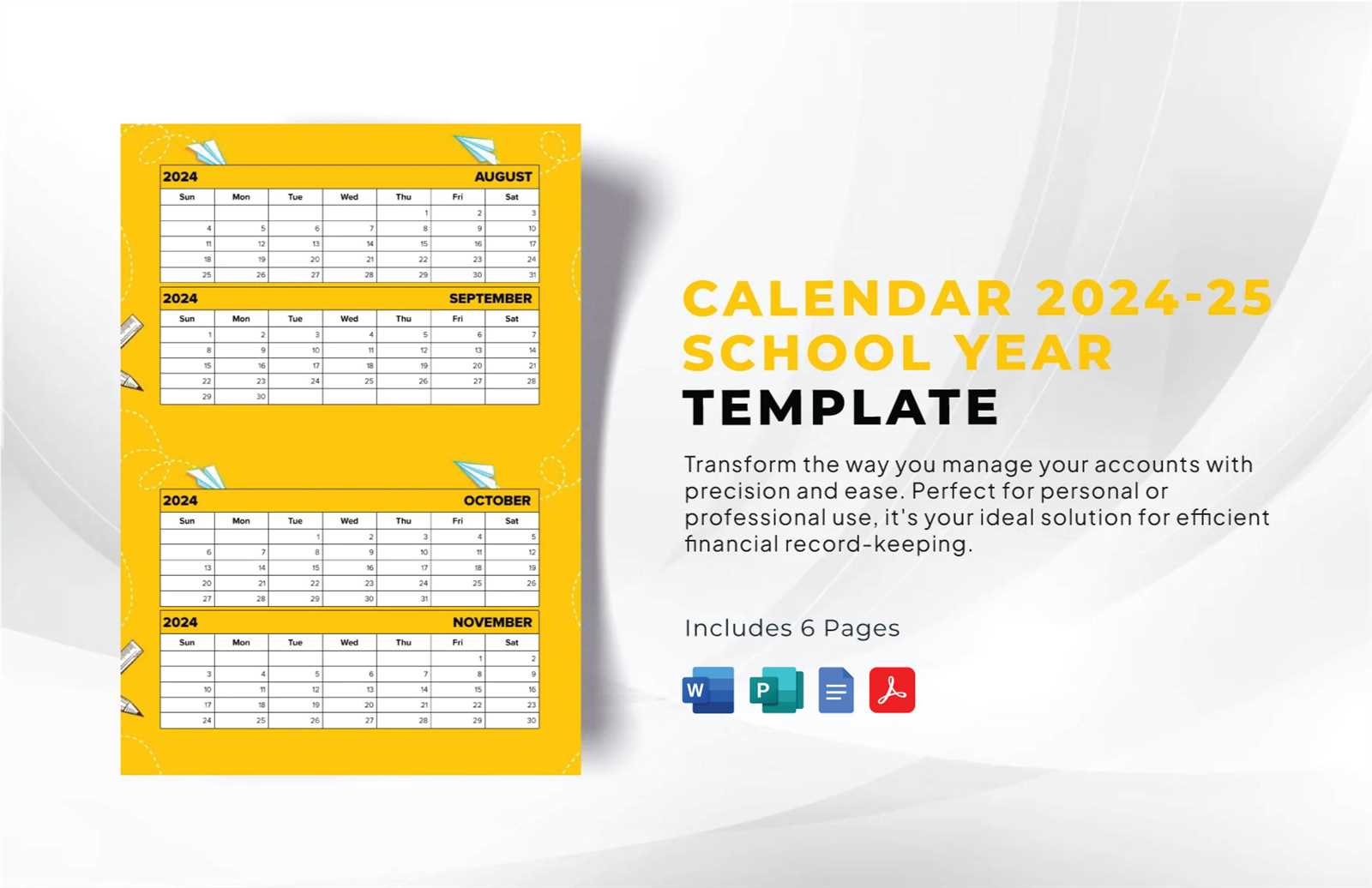 publisher understated calendar template