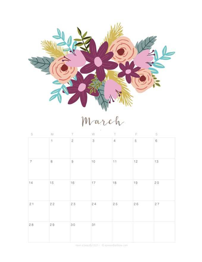 beautiful calendar template