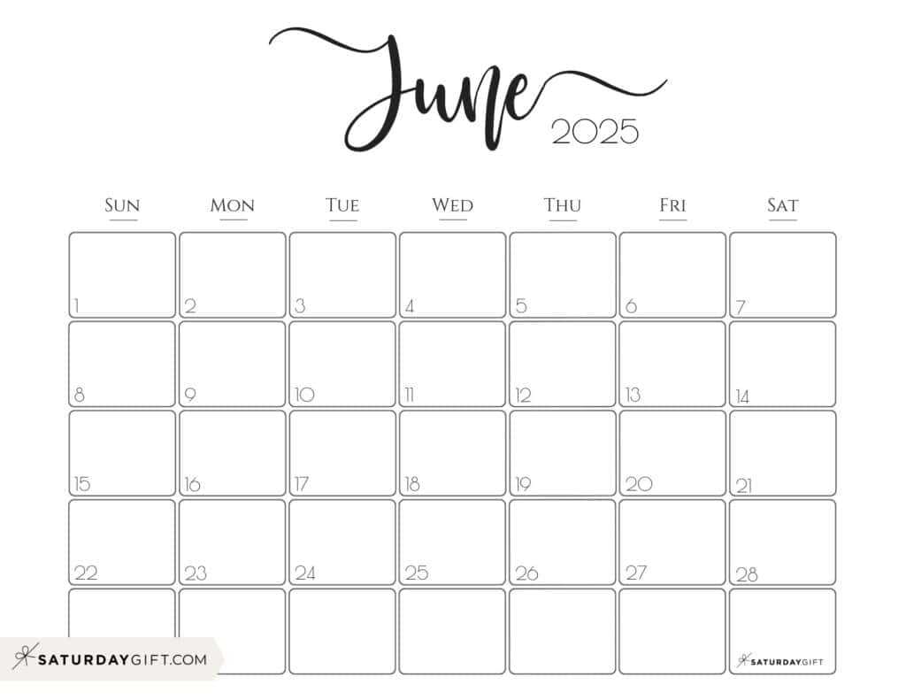 june 2025 calendar template free