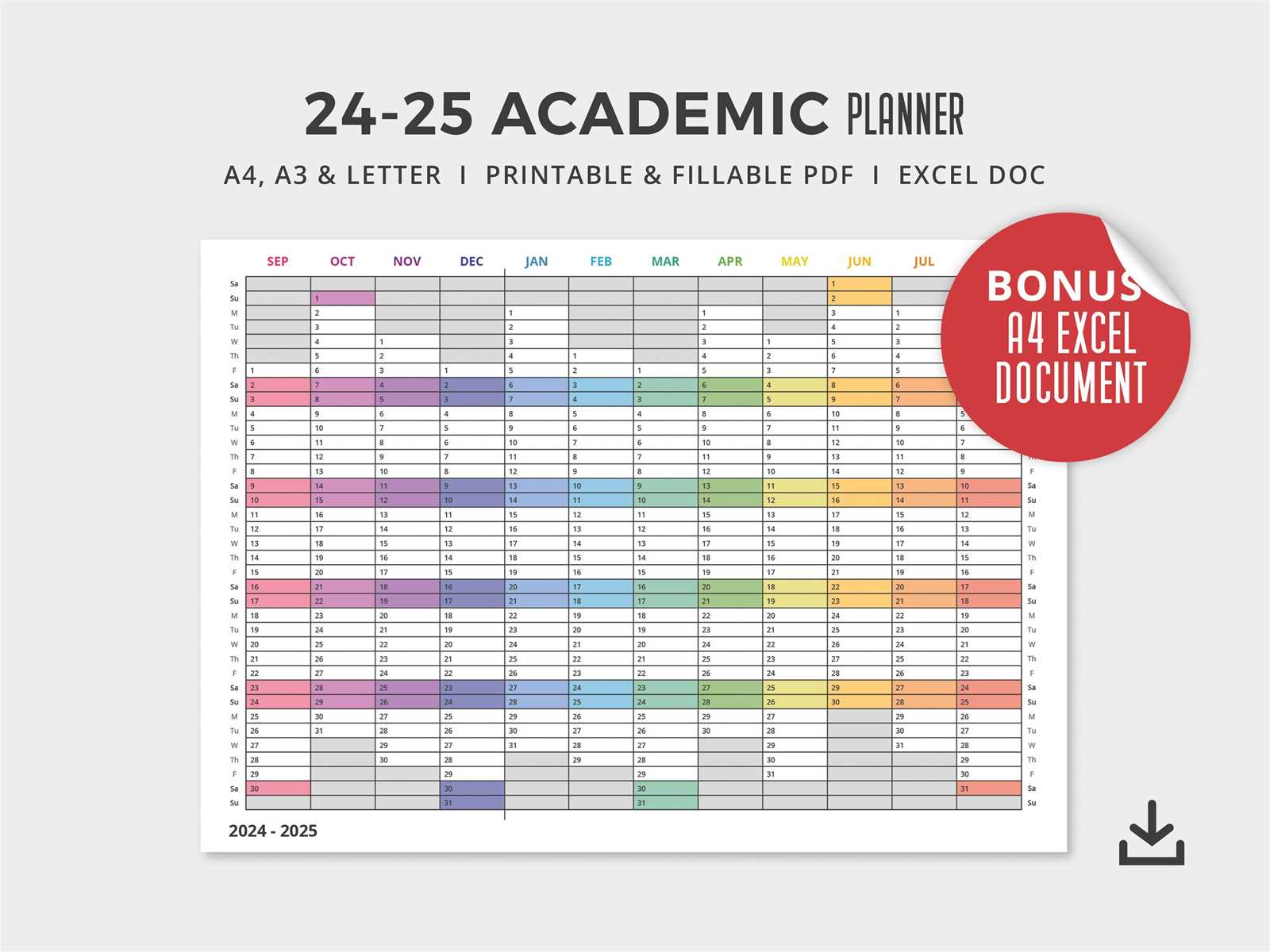 annual academic calendar template