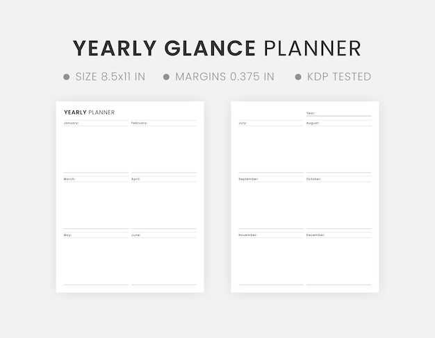 year at a glance calendar template