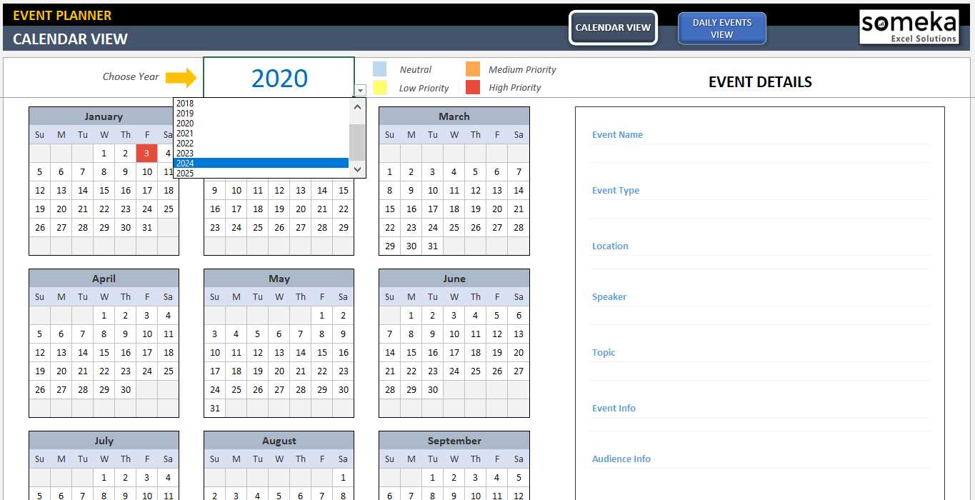 yearly calendar spreadsheet template