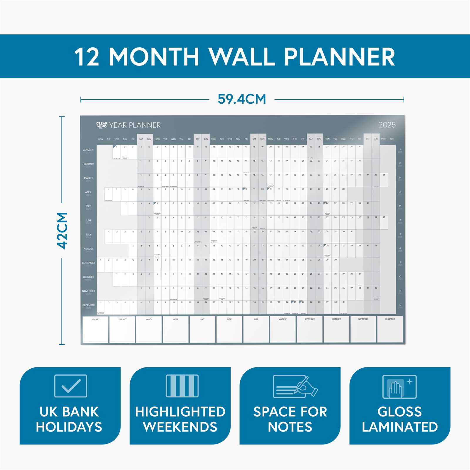 yearly wall calendar template