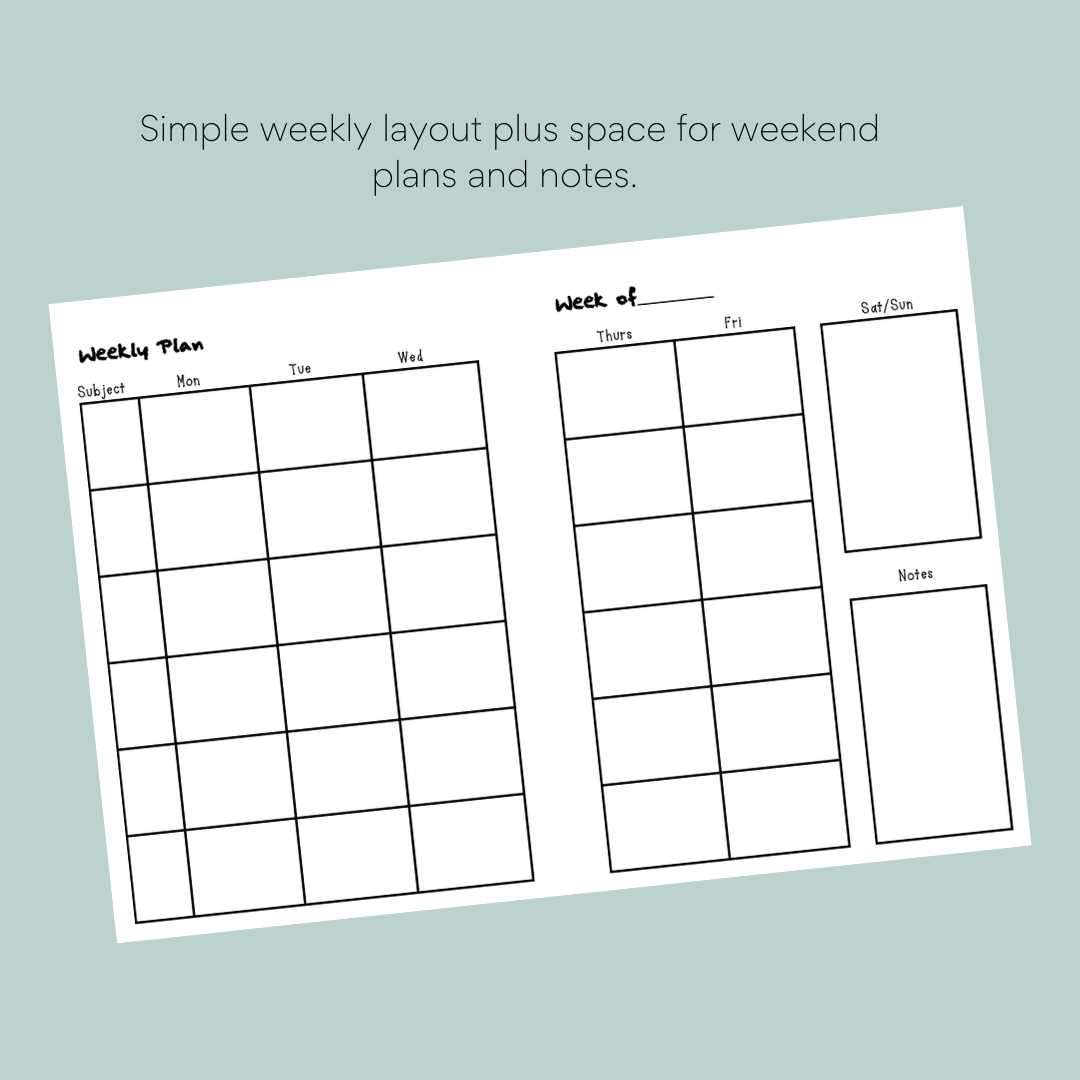 student monthly calendar template