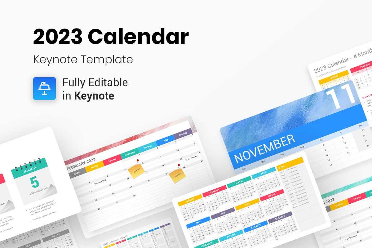 free keynote calendar template