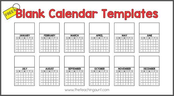 blank calendar month template