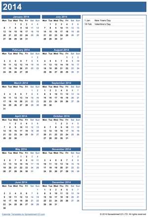 calendar yearly template