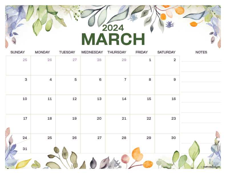 march april calendar template